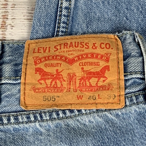 Levi Strauss “505” Straight leg blue jeans size 40 - Picture 8 of 15